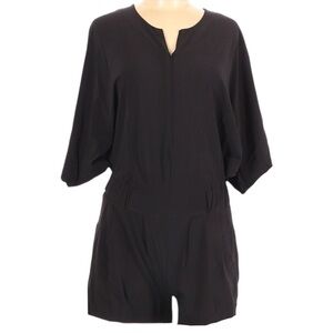 🌺 Lucy Unhindered 3/4 Sleeve Lounge Black Romper Size XS